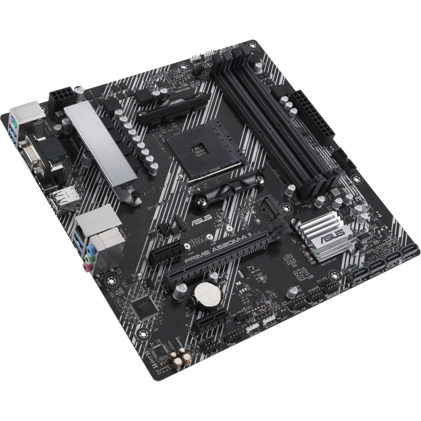 Asus Prime A520M-A II/CSM Desktop Motherboard - AMD Chipset - Socket AM4 - Micro ATX - Ryzen 3, Ryzen 5, Ryzen 7, Ryzen 3 PRO, Ryzen 5 Pro, Ryzen 7 PRO Processor Supported - 128 GB DDR4 SDRAM Maximum