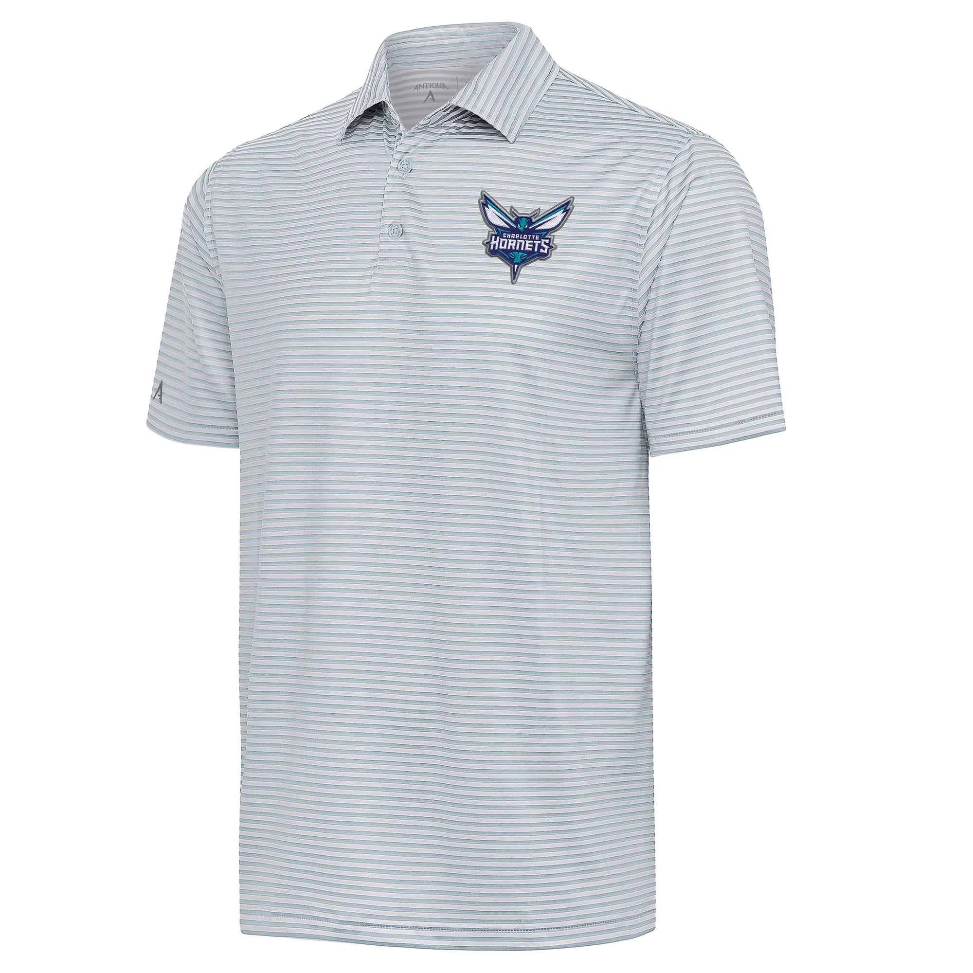 Men's Antigua  Gray Charlotte Hornets Skills Polo