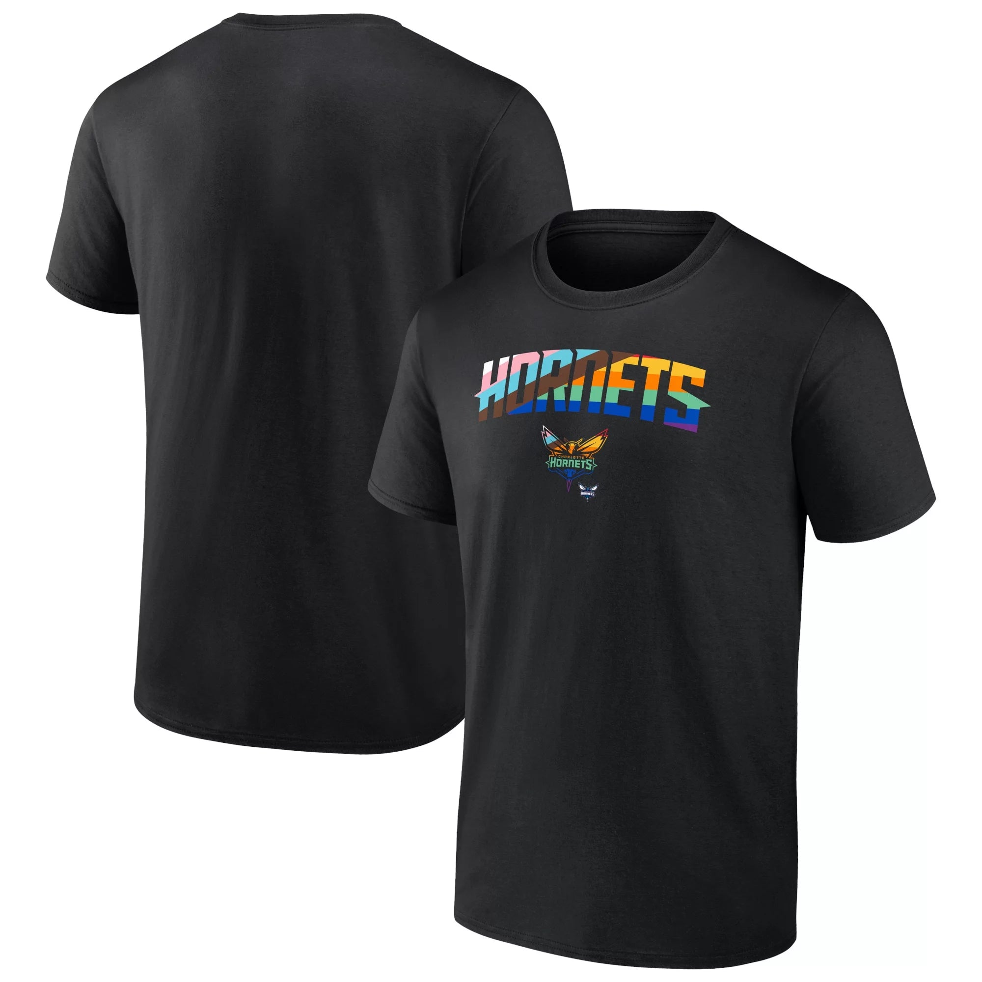 Men's Fanatics Branded Black Charlotte Hornets Pride T-Shirt