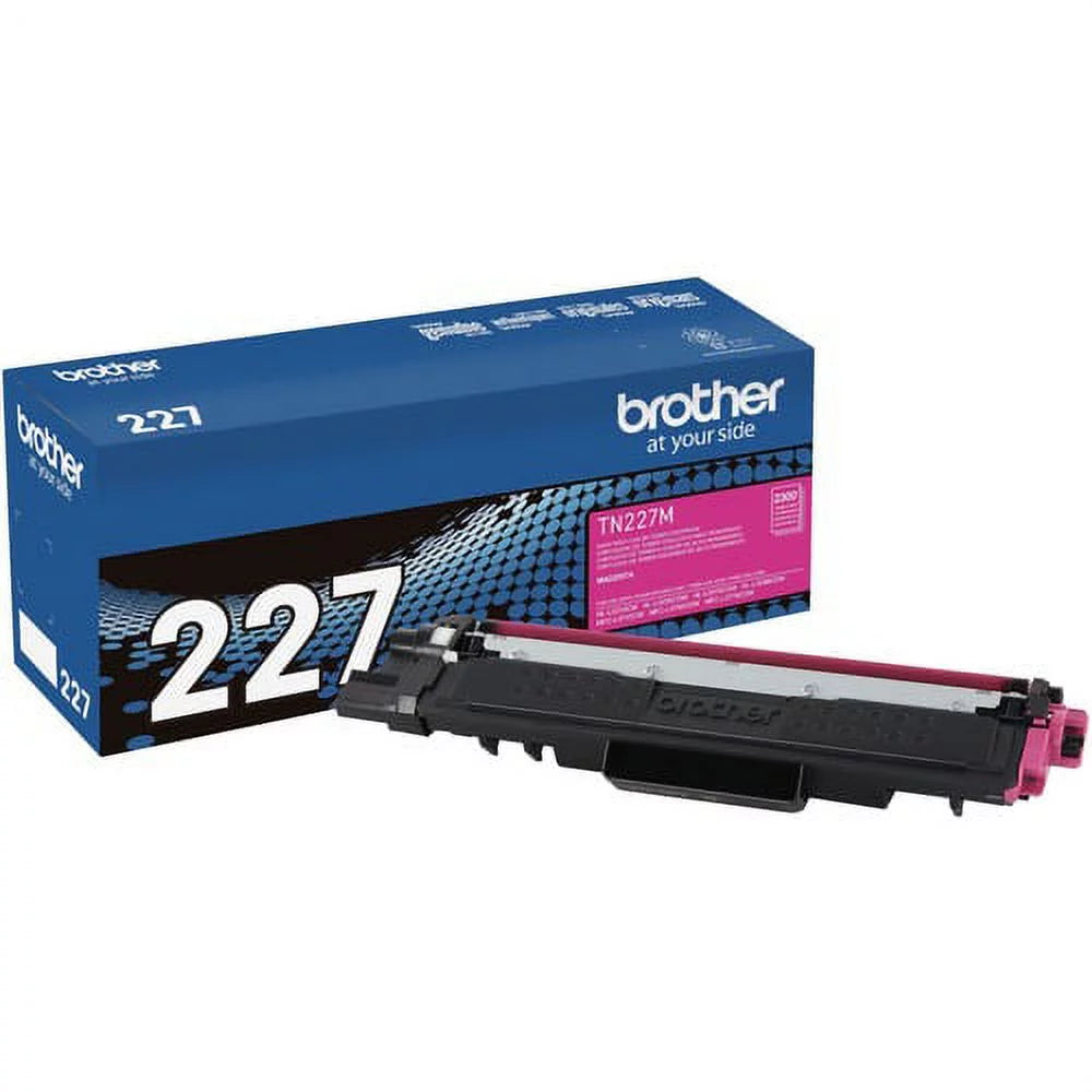Brother Genuine TN-227M High Yield Magenta Toner Cartridge - 2300 Pages | Bundle of 2 Each
