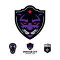 Fathead Panther City Lacrosse Club Four-Pack Giant Logo Removable Wall Decal Set