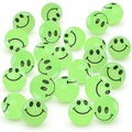 ArtCreativity Glow in The Dark Smile Face Bouncing Balls - Bulk Pack of 36, 1 Inch High Bounce Bouncy Balls for Kids, Glowing Party Favors and Goodie Bag Fillers for Boys and Girls