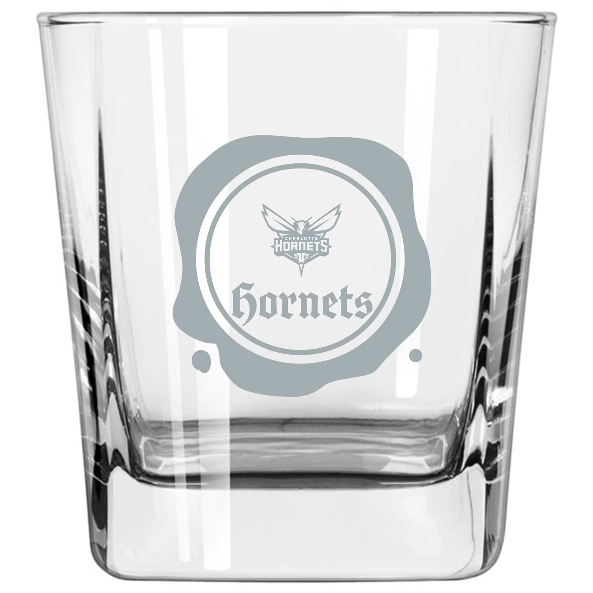 Charlotte Hornets 14oz. Frost Stamp Old Fashioned Glass