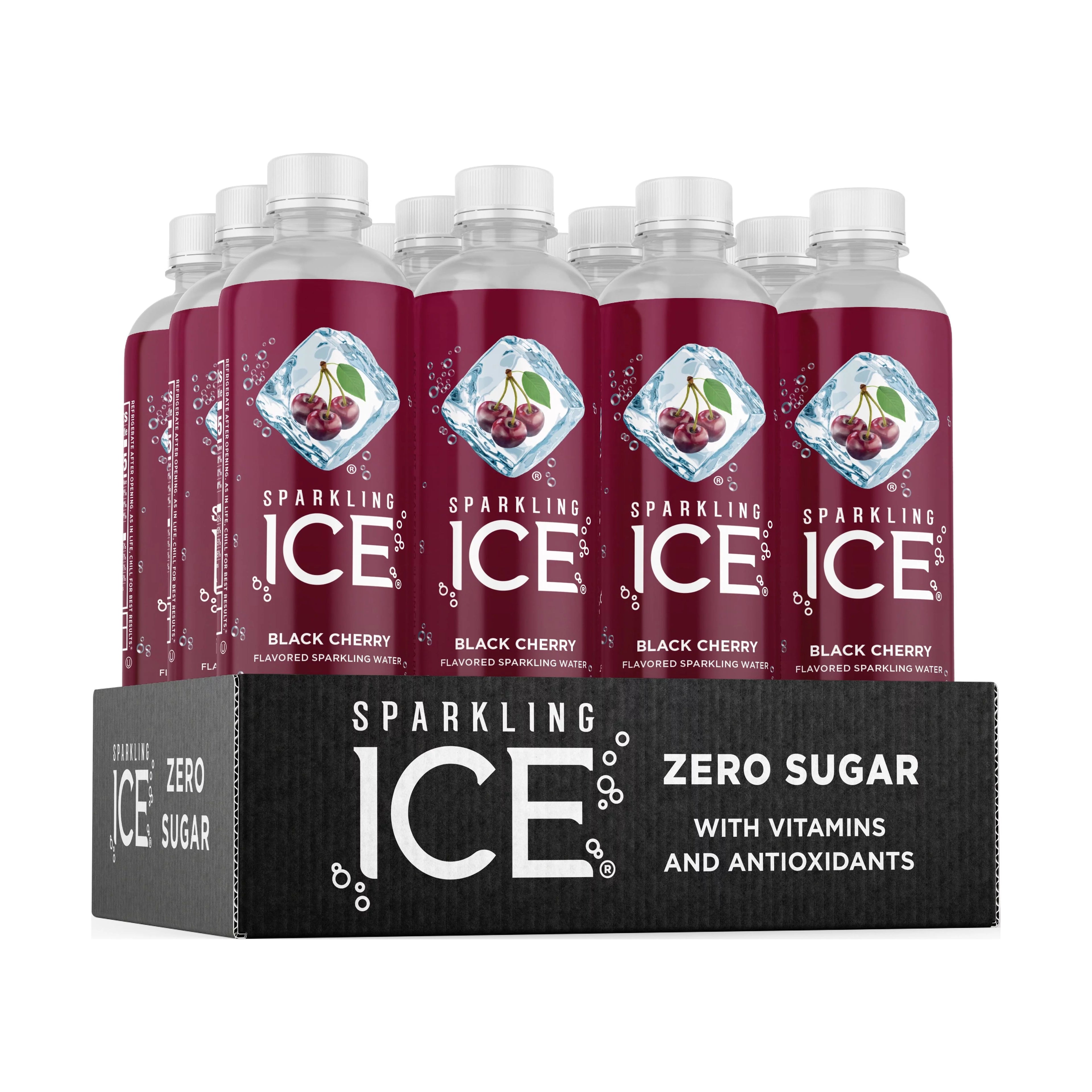 Sparkling Ice? Naturally Flavored Sparkling Water, Black Cherry 17 Fl Oz, (Pack of 12)
