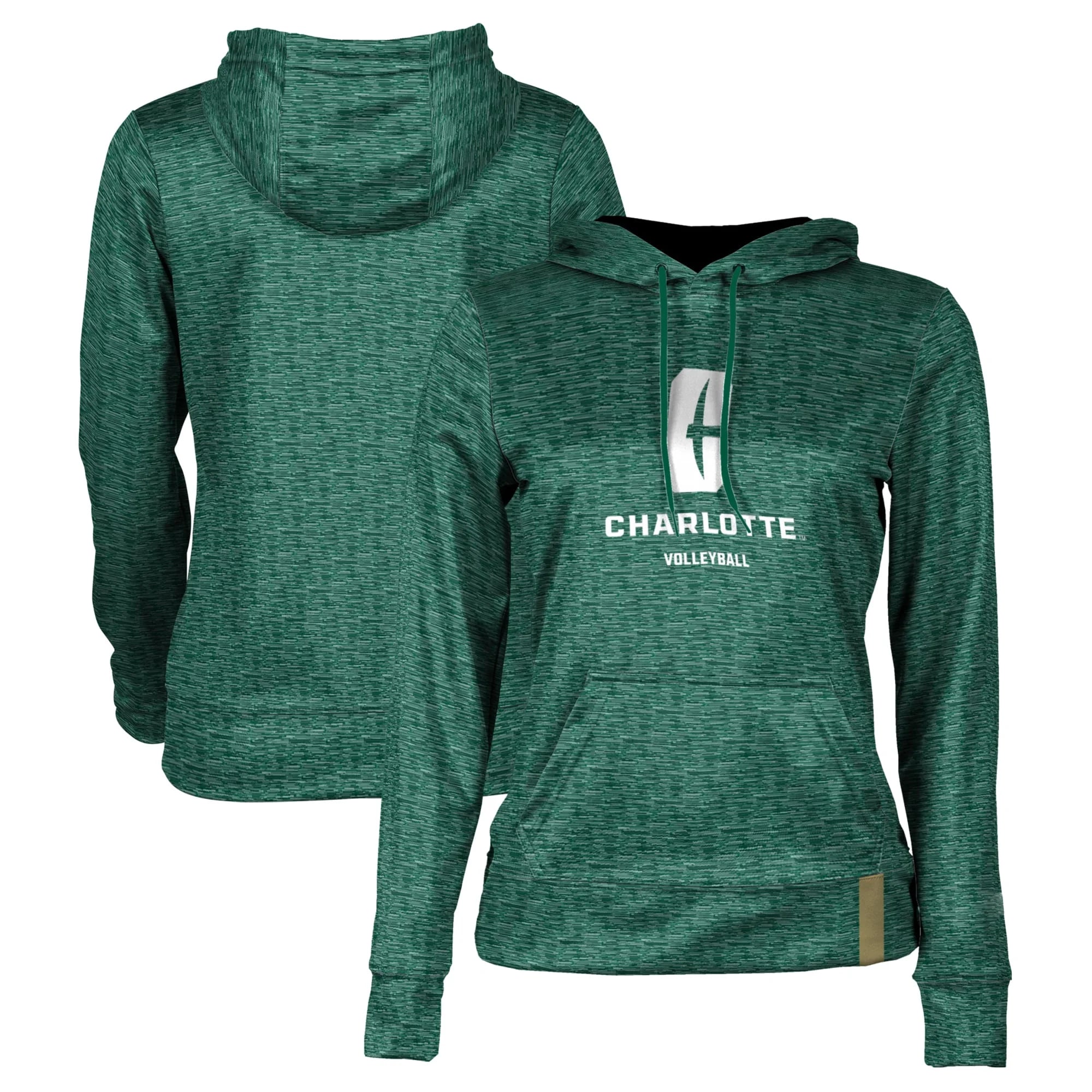 Women's Green Charlotte 49ers Volleyball Pullover Hoodie